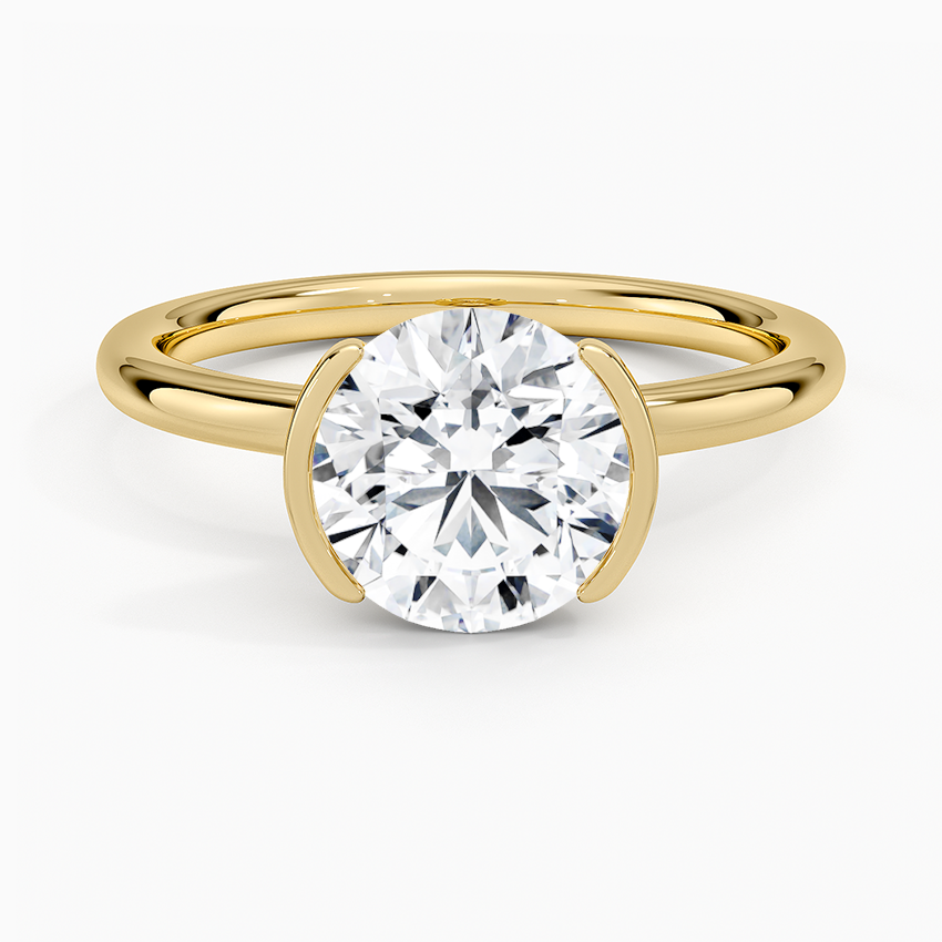 Annika Semi-Bezel Solitaire Ring