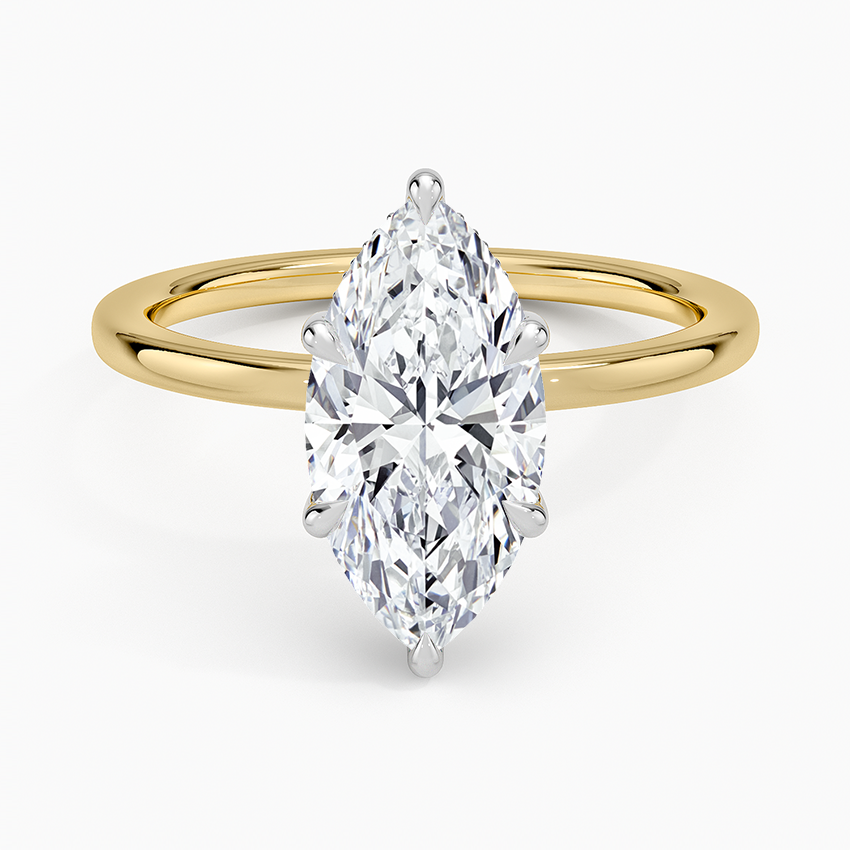 Platinum Adorned Mixed Metal Diamond Ring