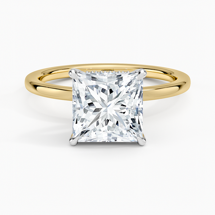 Platinum Adorned Mixed Metal Diamond Ring