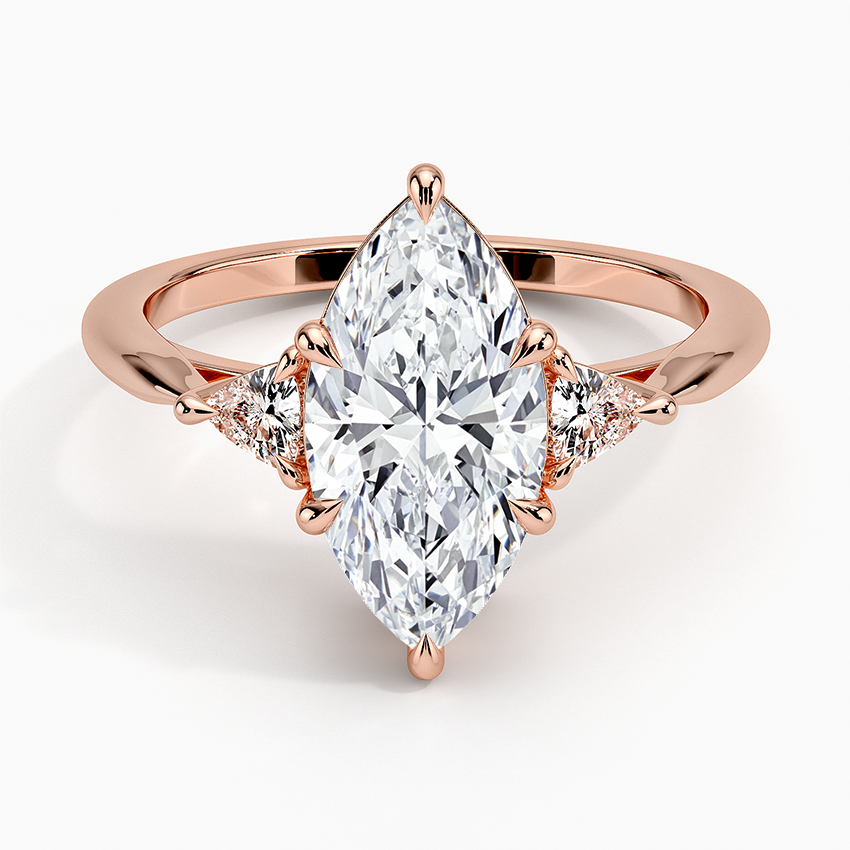 Trillion Cut Three Stone Diamond Ring