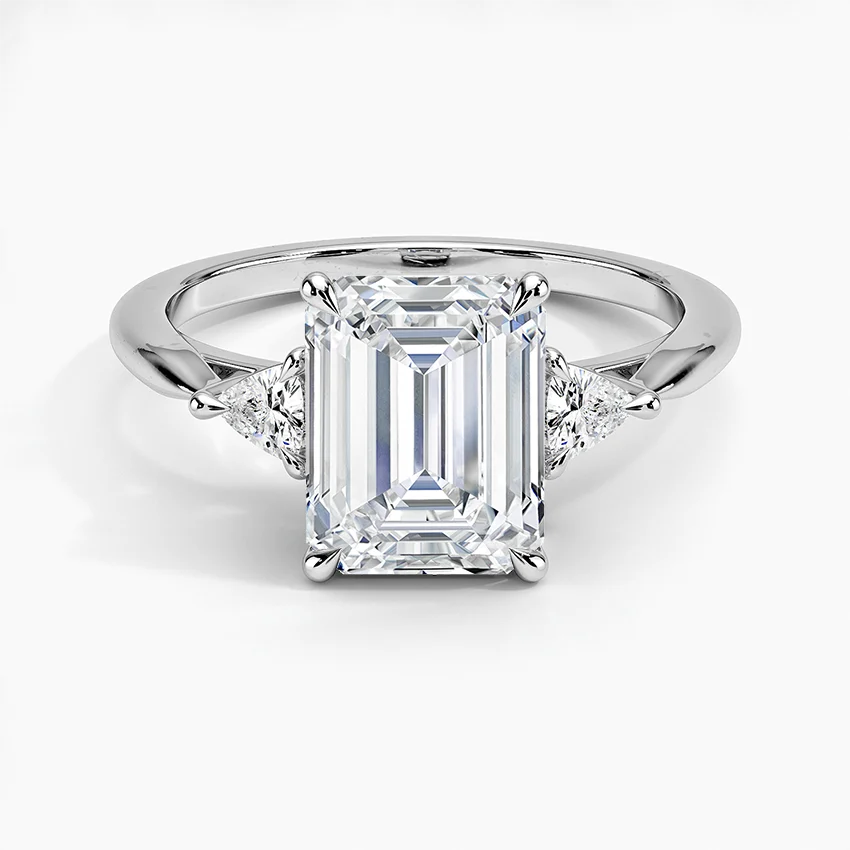 Trillion Cut Three Stone Diamond Ring
