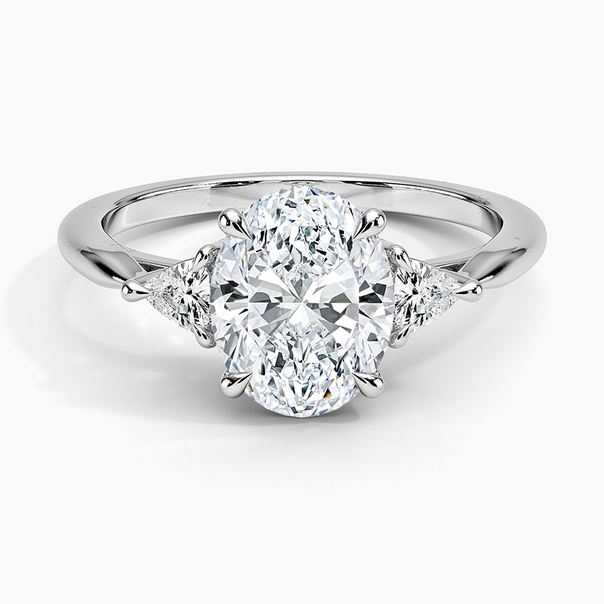 Trillion Cut Three Stone Diamond Ring