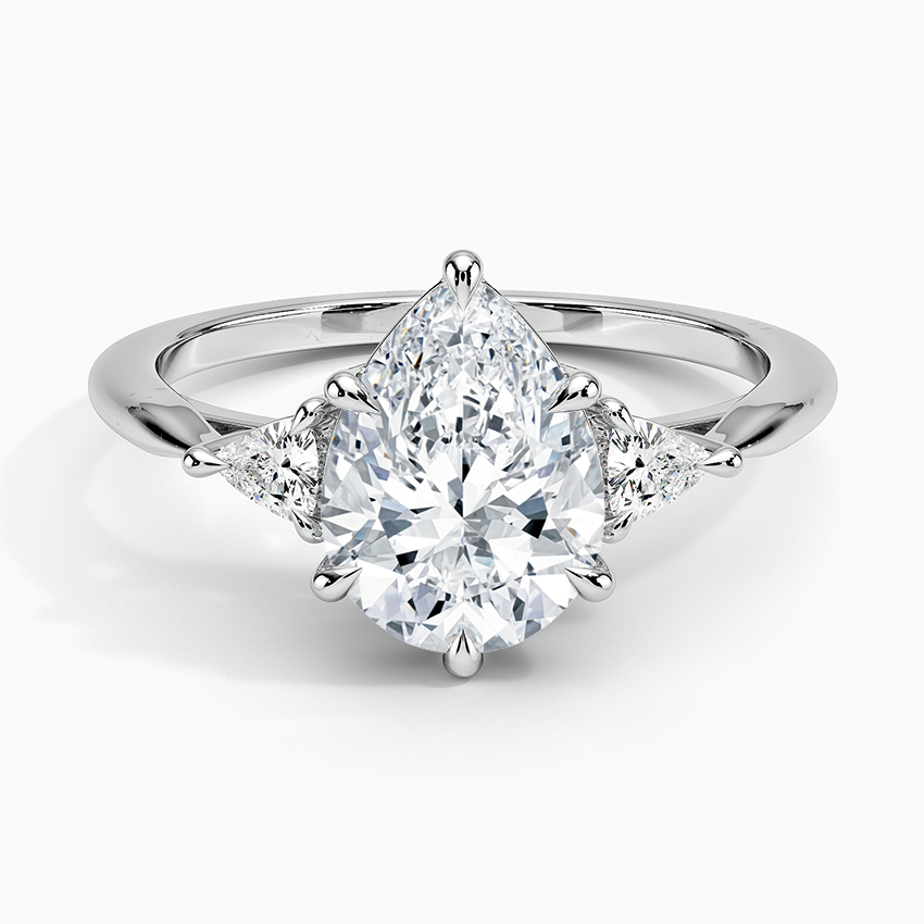 Trillion Cut Three Stone Diamond Ring