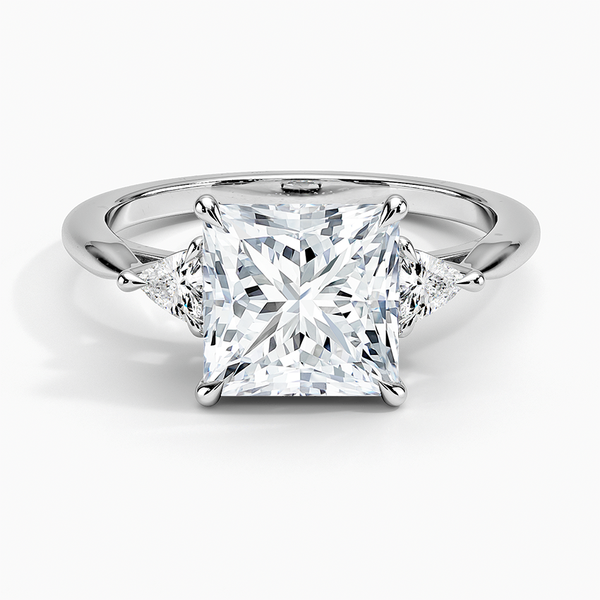 Trillion Cut Three Stone Diamond Ring