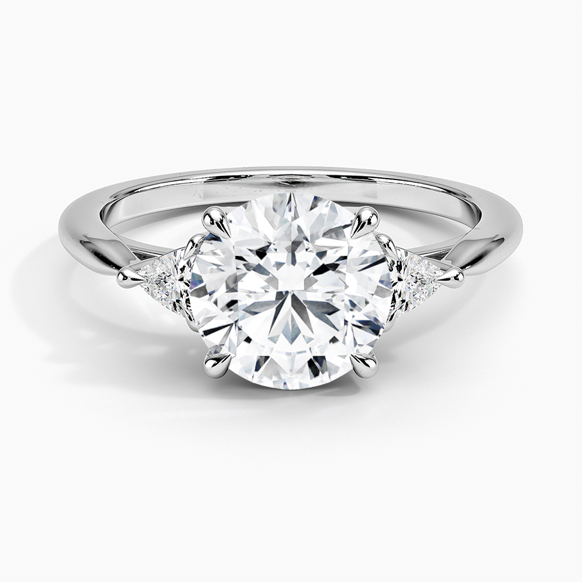 Trillion Cut Three Stone Diamond Ring