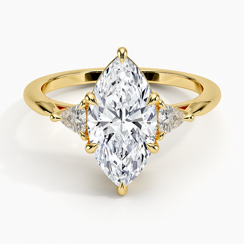 Trillion Cut Three Stone Diamond Ring