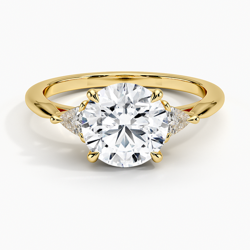 Trillion Cut Three Stone Diamond Ring