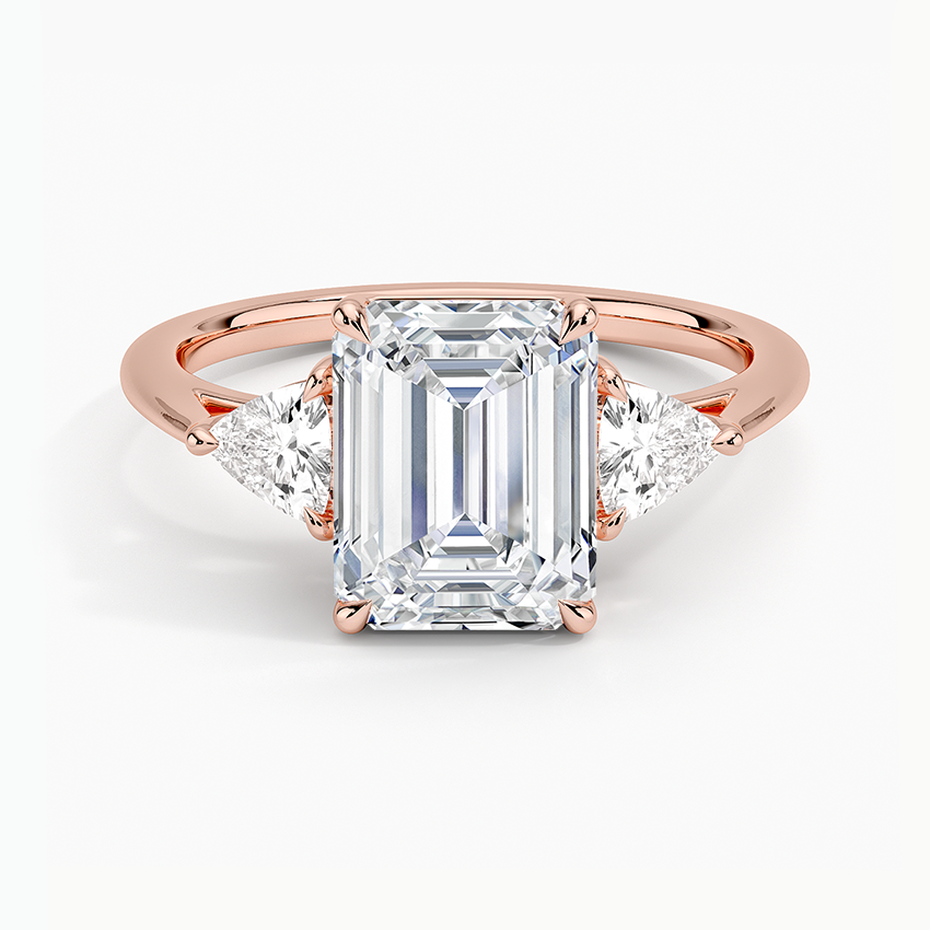 Luxe Trillion Cut Three Stone Diamond Ring