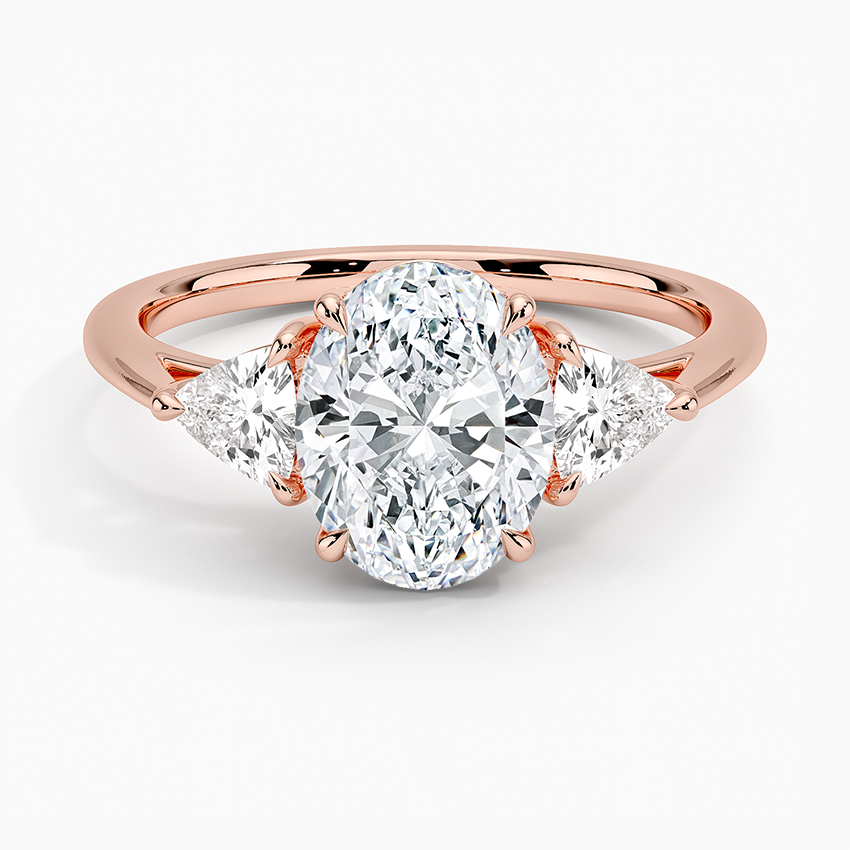 Luxe Trillion Cut Three Stone Diamond Ring