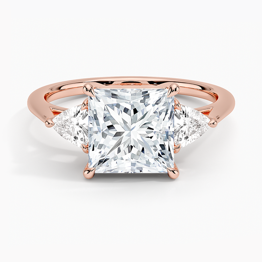 Luxe Trillion Cut Three Stone Diamond Ring
