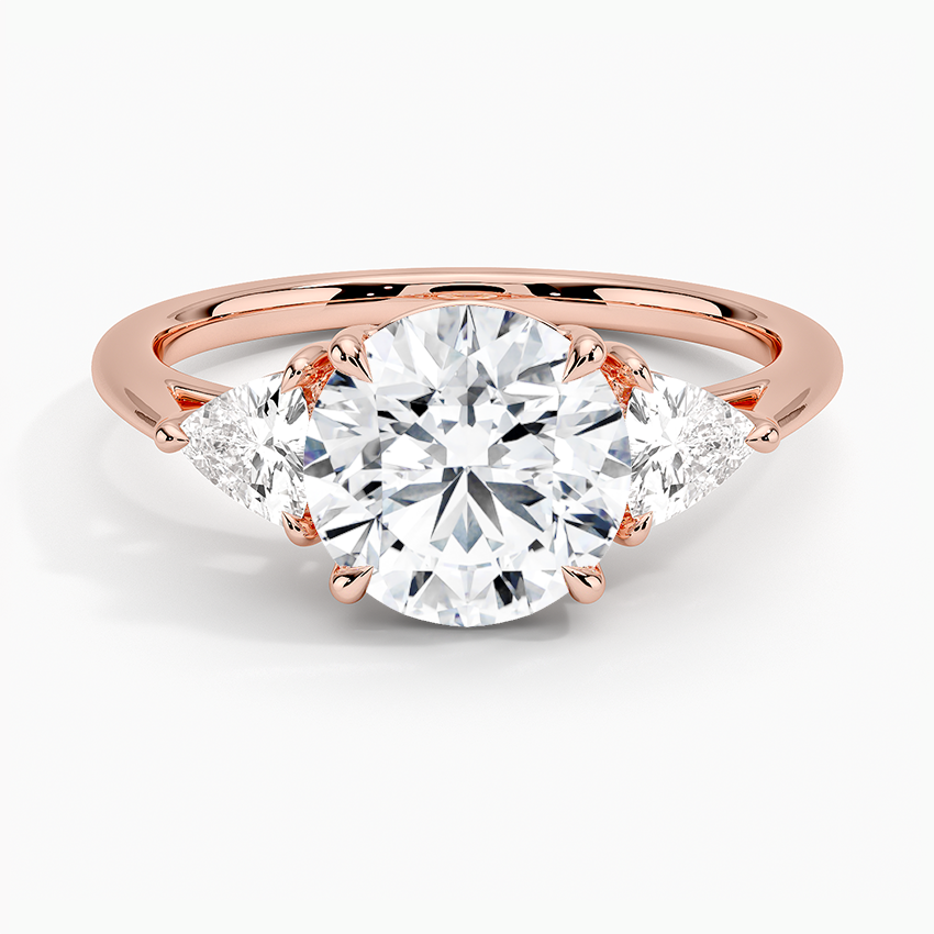 Luxe Trillion Cut Three Stone Diamond Ring