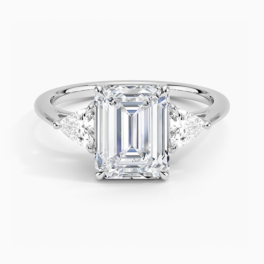 Luxe Trillion Cut Three Stone Diamond Ring