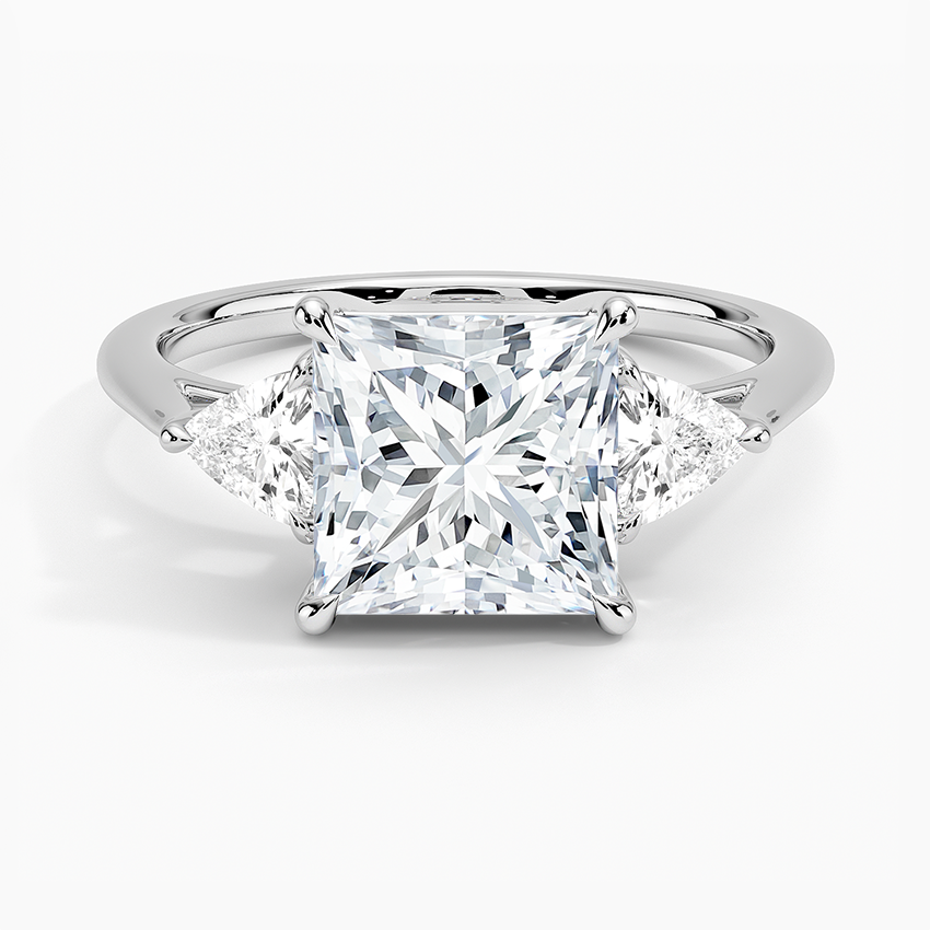 Luxe Trillion Cut Three Stone Diamond Ring