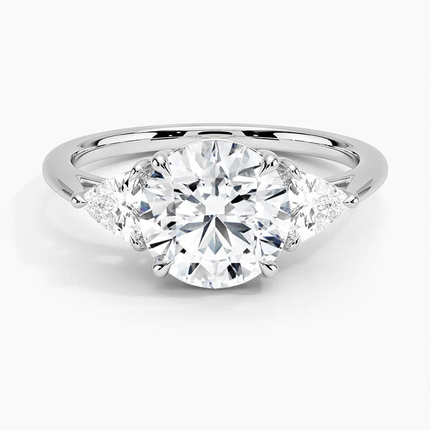 Luxe Trillion Cut Three Stone Diamond Ring