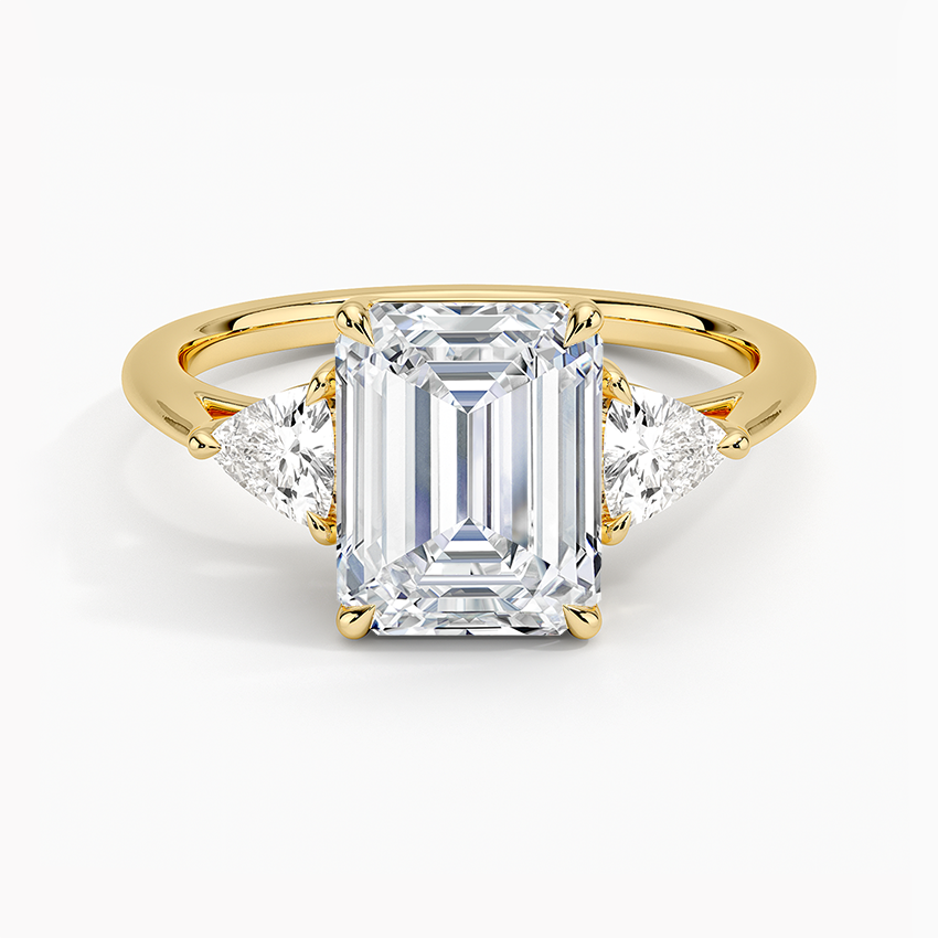 Luxe Trillion Cut Three Stone Diamond Ring