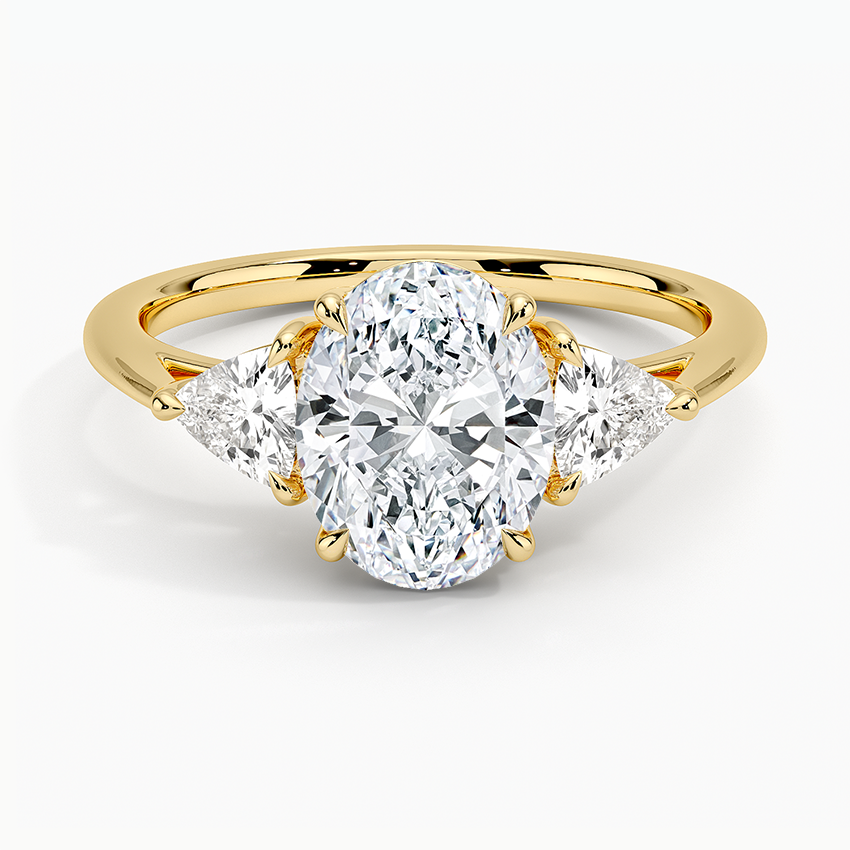 Luxe Trillion Cut Three Stone Diamond Ring