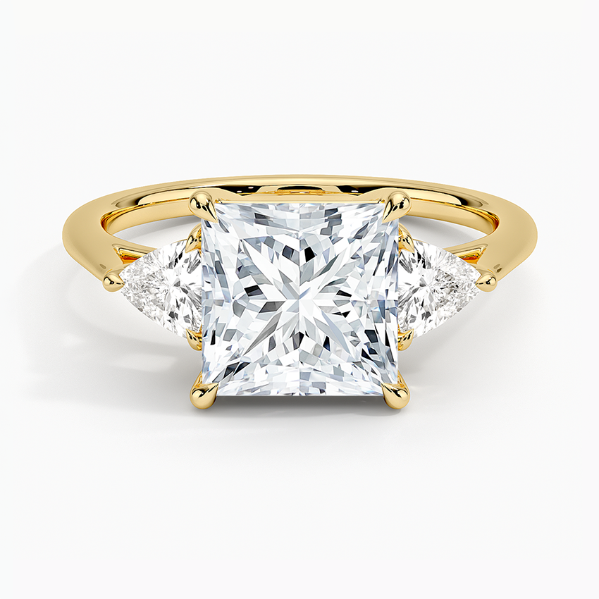 Luxe Trillion Cut Three Stone Diamond Ring