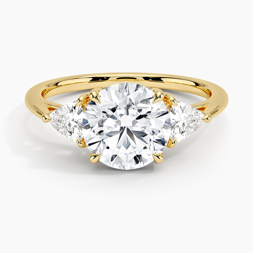 Luxe Trillion Cut Three Stone Diamond Ring