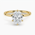 Secret Halo Six-Prong Diamond Ring