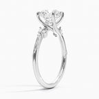 Camellia Milgrain Diamond Ring