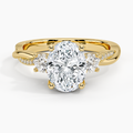 Adorned Petite Twisted Vine Three Stone Diamond Ring