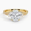 Luxe Three Stone Petite Twisted Vine Diamond Ring