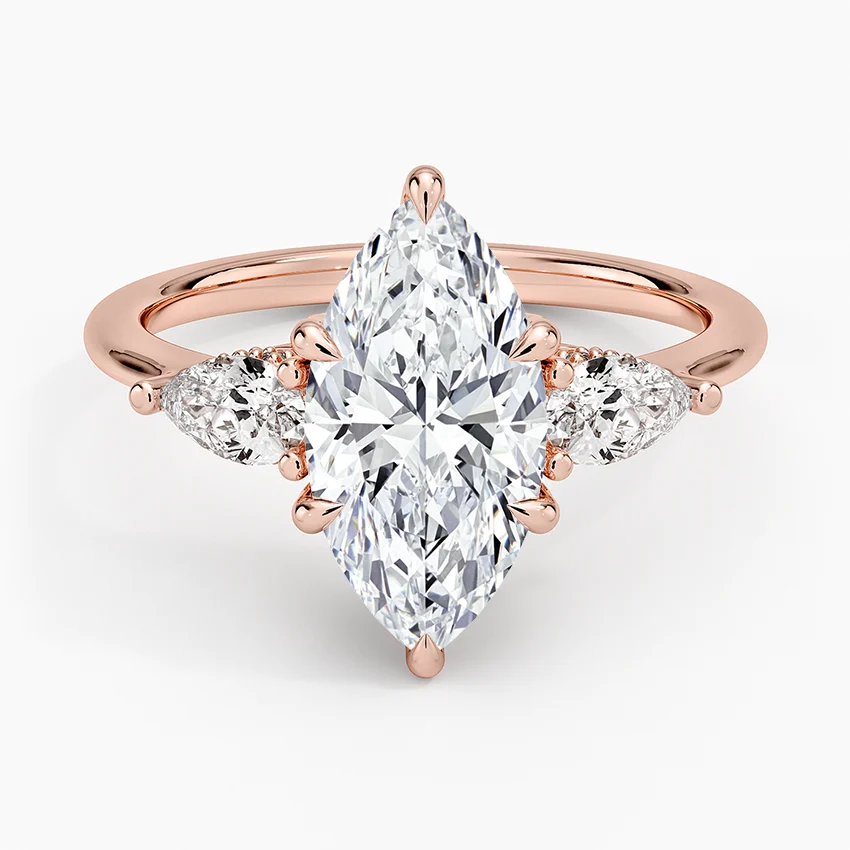 Adorned Opera Three Stone Diamond Ring
