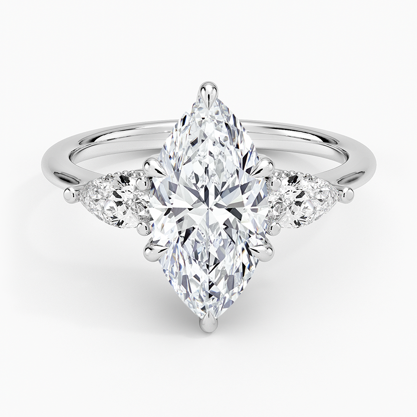 Adorned Opera Three Stone Diamond Ring
