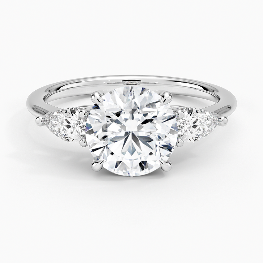 Adorned Opera Three Stone Diamond Ring