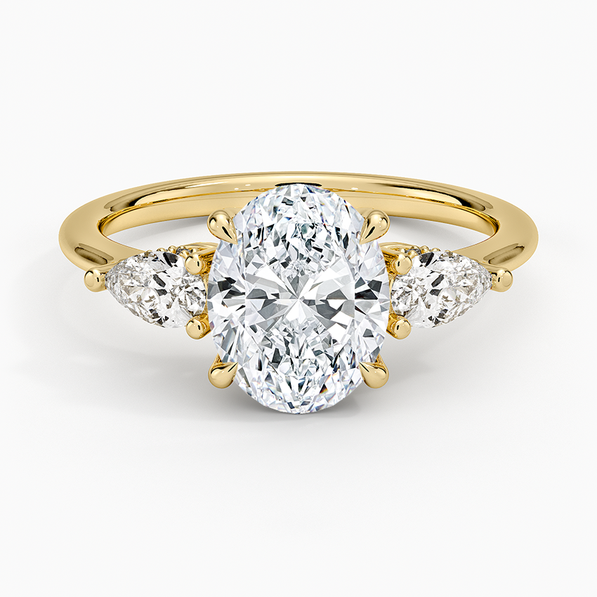 Adorned Opera Three Stone Diamond Ring