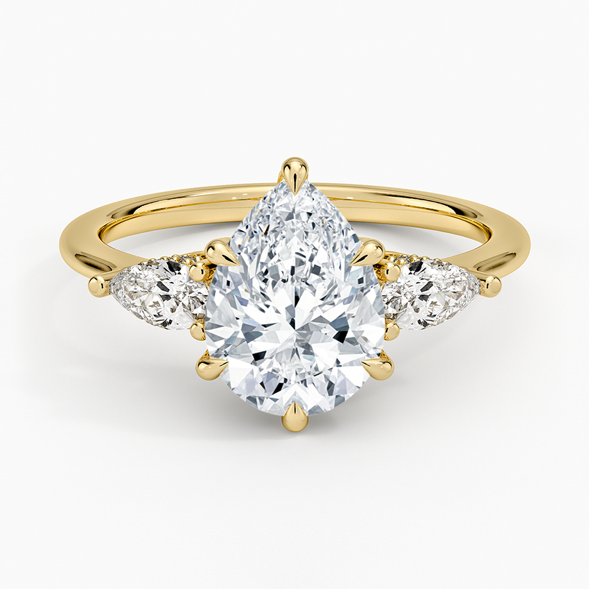 Adorned Opera Three Stone Diamond Ring
