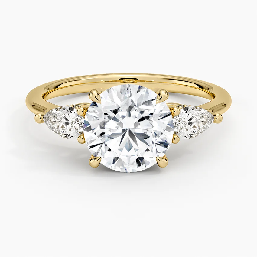 Adorned Opera Three Stone Diamond Ring
