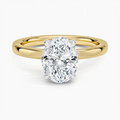 Platinum Mixed Metal Audrey 2mm Diamond Ring
