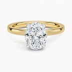 Platinum Mixed Metal Audrey 2mm Diamond Ring