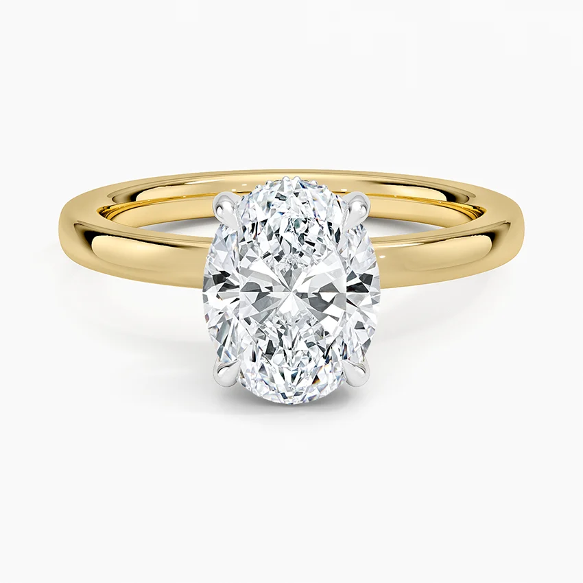 Platinum Mixed Metal Audrey 2mm Diamond Ring
