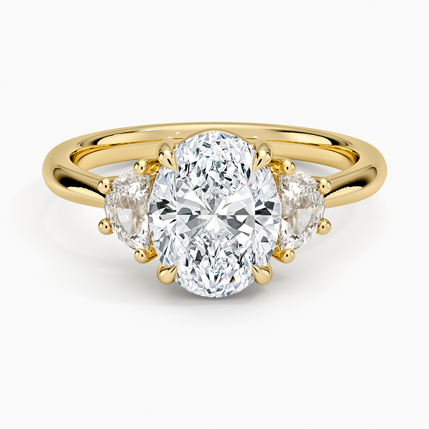 Half Moon Three Stone Diamond Ring (1/4 ct. tw.)