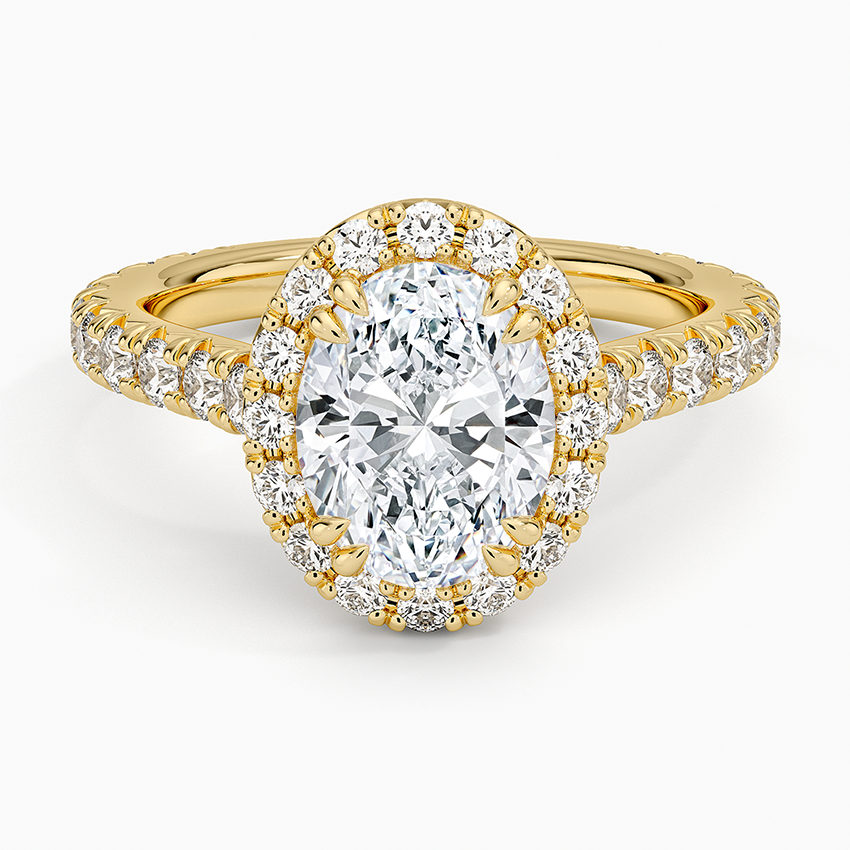 Sienna Halo Three-Quarter Coverage Diamond Ring