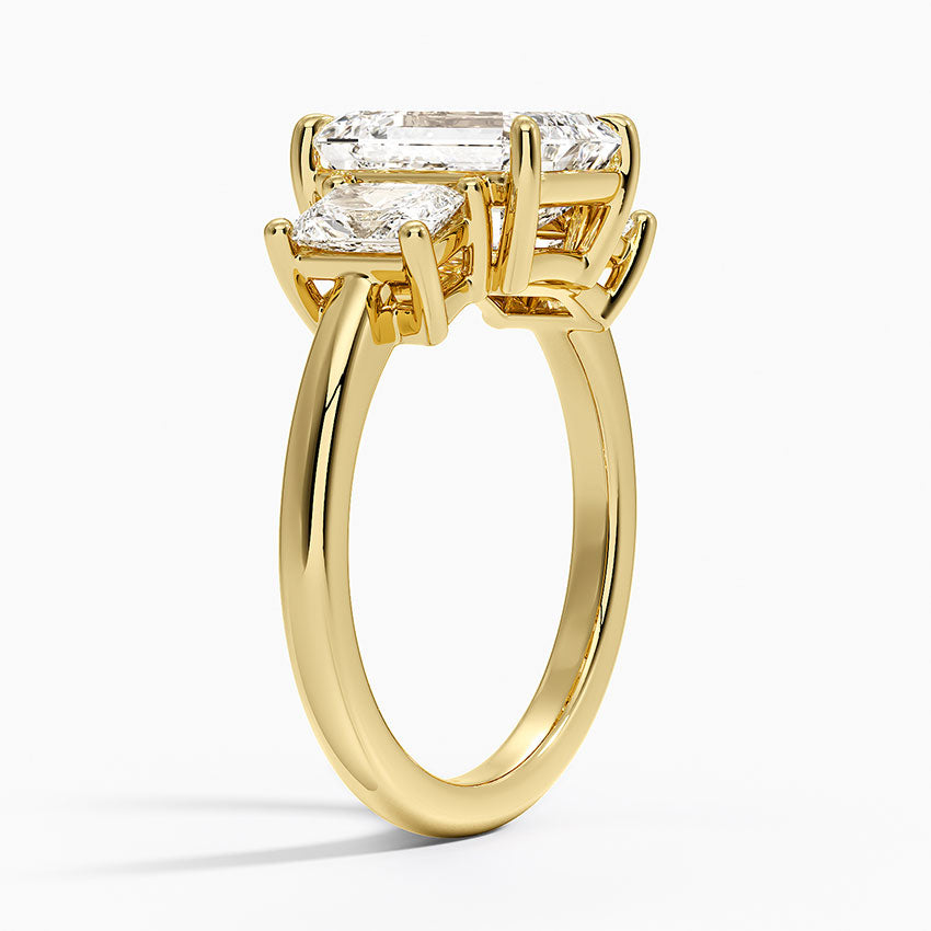 Luxe Helena Radiant-Cut Three Stone Diamond Ring