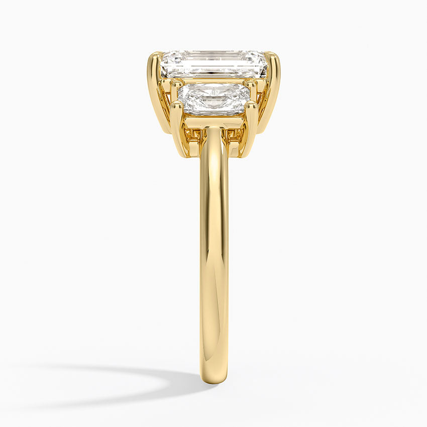 Luxe Helena Radiant-Cut Three Stone Diamond Ring