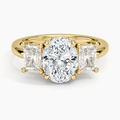 Luxe Helena Radiant-Cut Three Stone Diamond Ring
