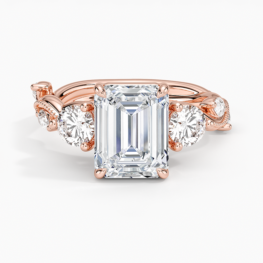 Vintage Secret Garden Three Stone Diamond Ring