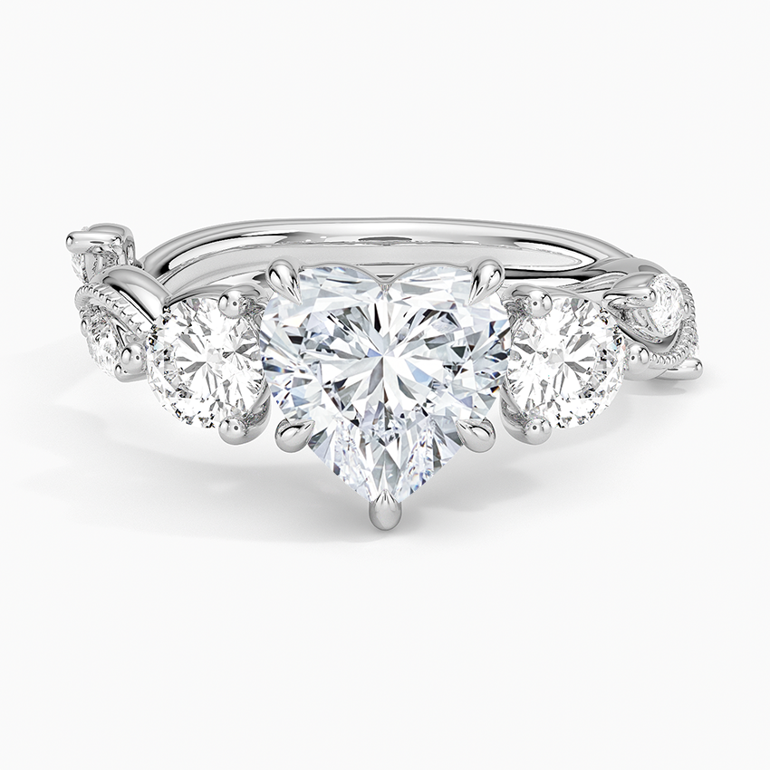 Vintage Secret Garden Three Stone Diamond Ring