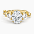 Vintage Secret Garden Three Stone Diamond Ring