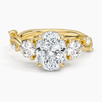 Vintage Secret Garden Three Stone Diamond Ring