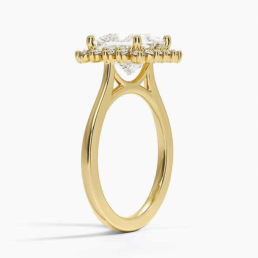 Sunburst Halo Diamond Ring (1/4 ct. tw.)