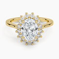 Sunburst Halo Diamond Ring (1/4 ct. tw.)