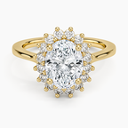 Sunburst Halo Diamond Ring (1/4 ct. tw.)
