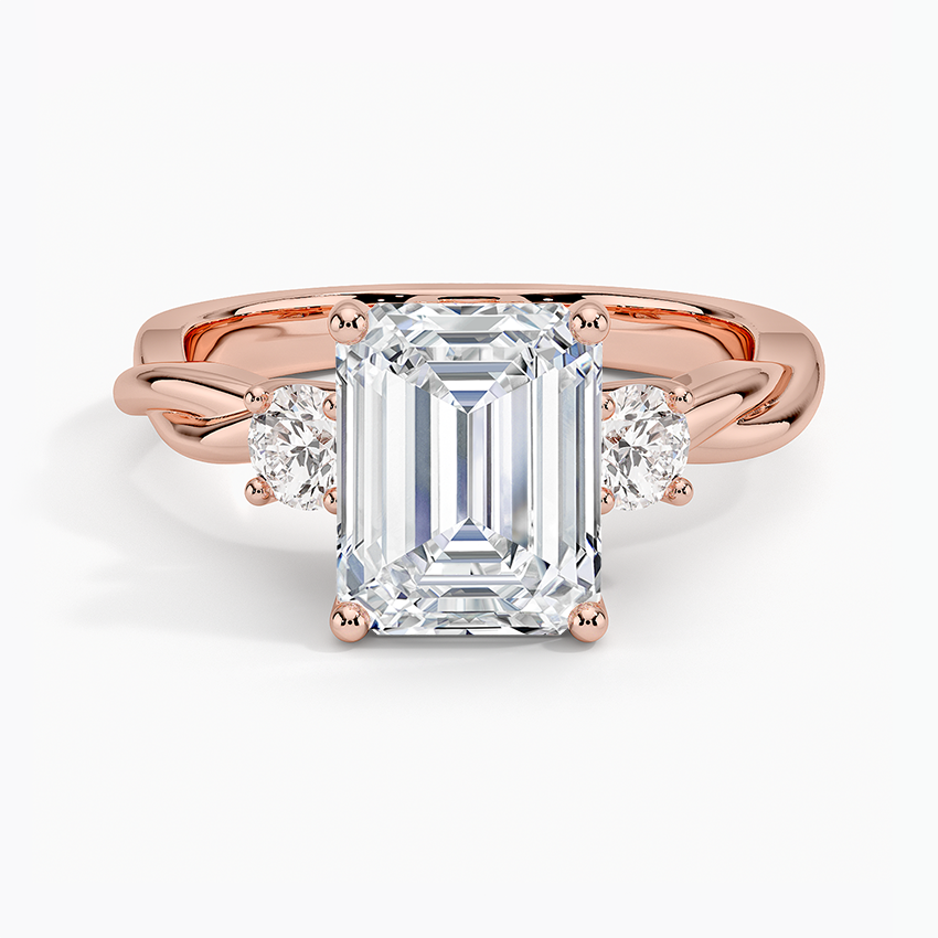 Twisted Vine Three Stone Diamond Ring