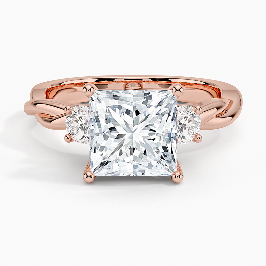 Twisted Vine Three Stone Diamond Ring
