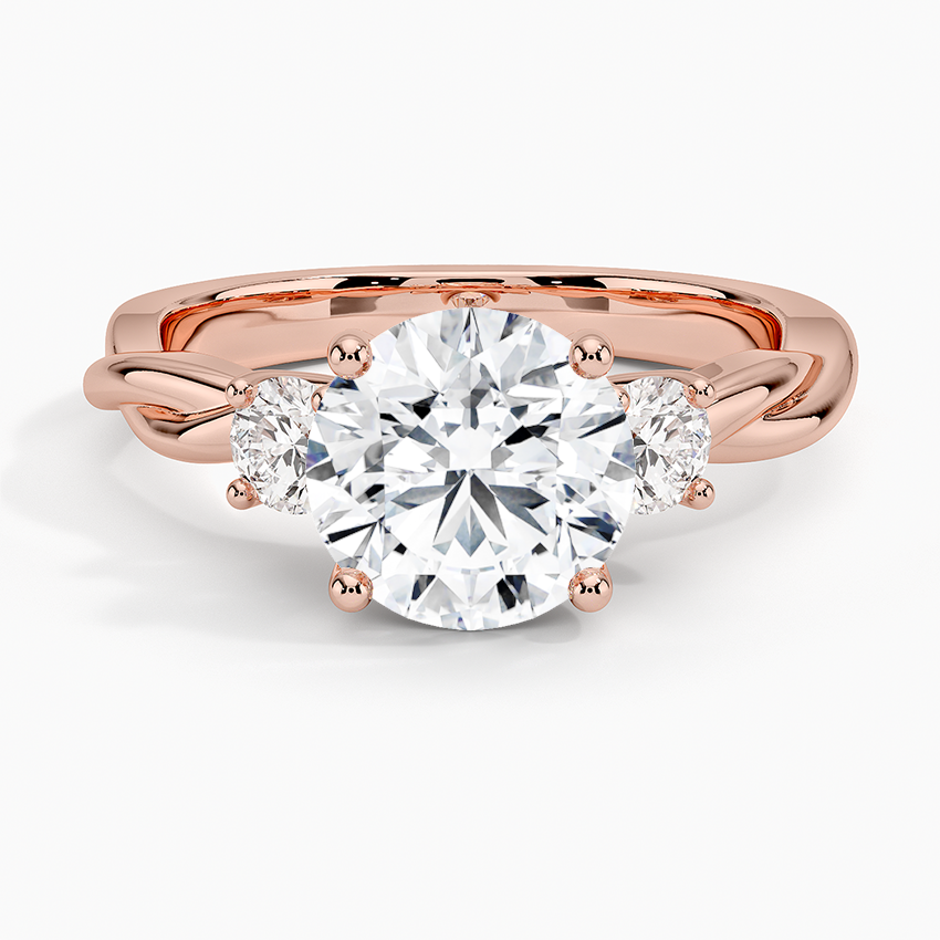 Twisted Vine Three Stone Diamond Ring